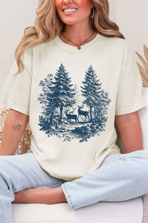 Woodland Buck Comfort Colors Adult Ring-Spun Cotton Tee
