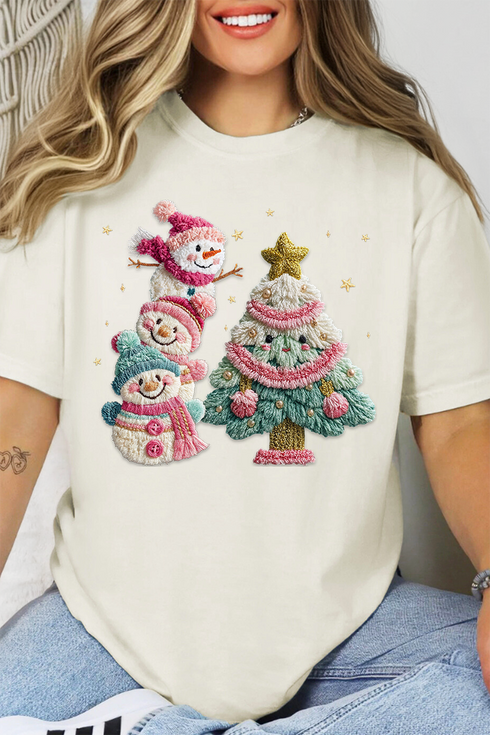 Yarnin' For Christmas Faux Yarn Comfort Colors Adult Ring-Spun Cotton Tee