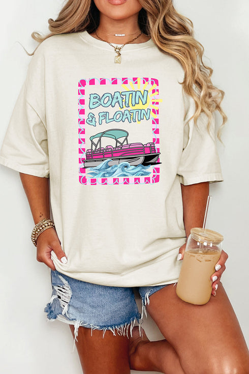 Sunny Boatin & Floatin Comfort Colors Adult Ring-Spun Cotton Tee