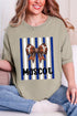 Personalized Blue & White Varsity Bow Comfort Colors Adult Ring-Spun Cotton Tee *Enter Mascot Name