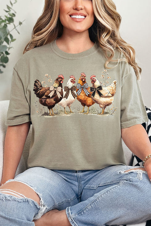 Coquette Chickens Comfort Colors Adult Ring-Spun Cotton Tee