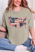 Faux Patchwork USA Map Comfort Colors Adult Ring-Spun Cotton Tee