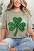 Faux Rhinestone Clover Comfort Colors Adult Ring-Spun Cotton Tee