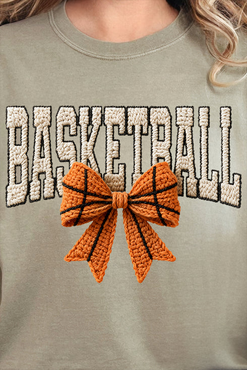 Faux Yarn Basketball Coquette Comfort Colors Adult Ring-Spun Cotton Tee