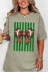 Green Varsity Bow Comfort Colors Adult Ring-Spun Cotton Tee