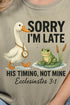 His Timing Not Mine Comfort Colors Adult Ring-Spun Cotton Tee