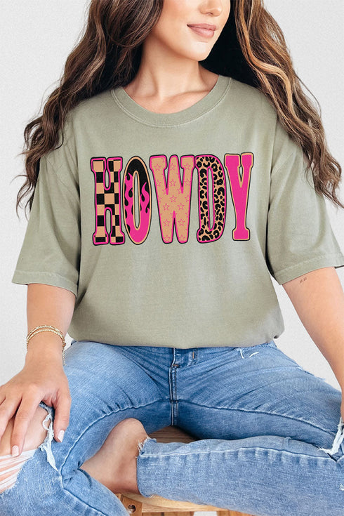 Pink Heat Howdy Comfort Colors Adult Ring-Spun Cotton Tee