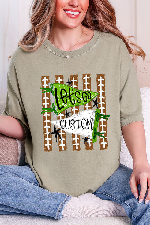 Personalized Touchdown Cheers Comfort Colors Adult Ring-Spun Cotton Tee *Enter Custom Text