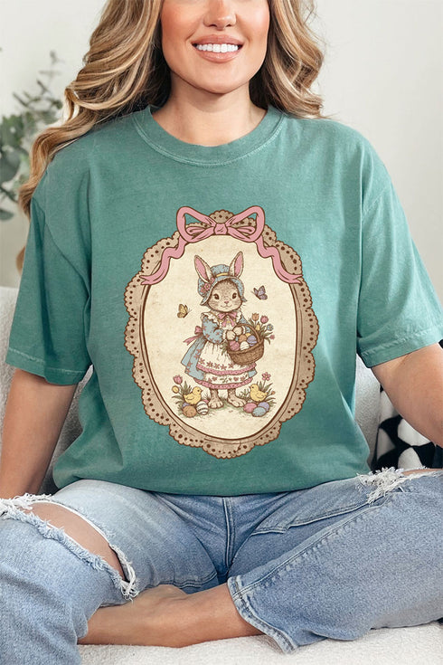 Easter Belle Spring Bunny Comfort Colors Adult Ring-Spun Cotton Tee