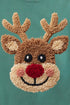 Faux Yarn Red Nose Reindeer Comfort Colors Adult Ring-Spun Cotton Tee