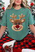 Faux Yarn Red Nose Reindeer Comfort Colors Adult Ring-Spun Cotton Tee