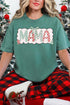Green And Gingham Christmas Custom Name Comfort Colors Adult Ring-Spun Cotton Tee *Personalize Your Name