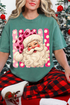 Pink Dot Jolly Santa Comfort Colors Adult Ring-Spun Cotton Tee