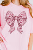 Magenta Chinoiserie Bow Comfort Colors Adult Ring-Spun Cotton Tee