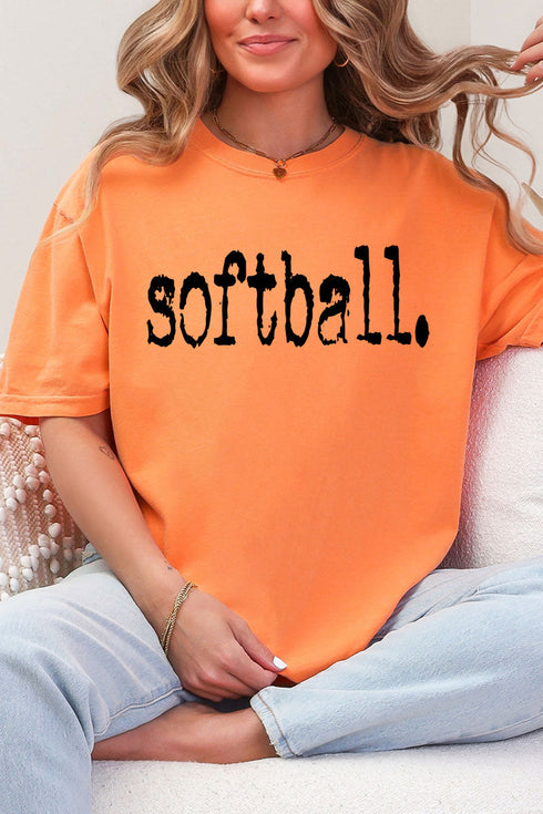 Distressed Softball. Comfort Colors Adult Ring-Spun Cotton Tee