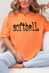 Distressed Softball. Comfort Colors Adult Ring-Spun Cotton Tee