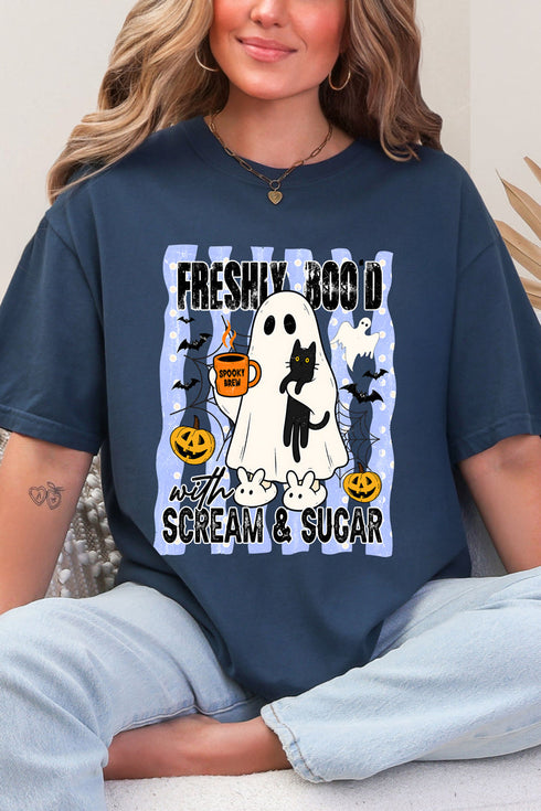 Scream & Sugar Ghost Brew Comfort Colors Adult Ring-Spun Cotton Tee