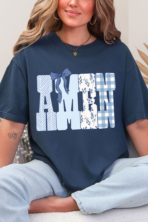 Sunday Blue Amen Comfort Colors Adult Ring-Spun Cotton Tee
