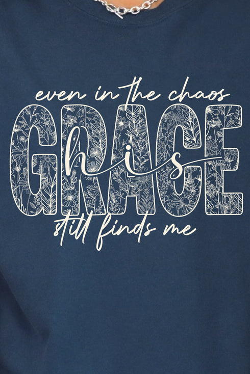 White Grace In Bloom Comfort Colors Adult Ring-Spun Cotton Tee