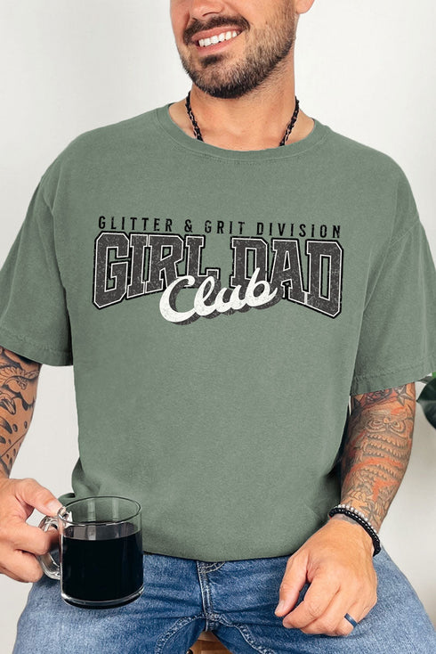 Glitter & Grit Girl Dad Comfort Colors Adult Ring-Spun Cotton Tee