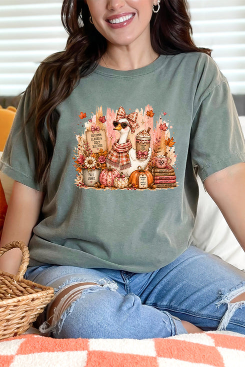 Goose Fall Vibes Comfort Colors Adult Ring-Spun Cotton Tee