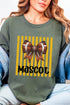 Personalized Yellow Gold Varsity Bow Comfort Colors Adult Ring-Spun Cotton Tee *Enter Mascot Name