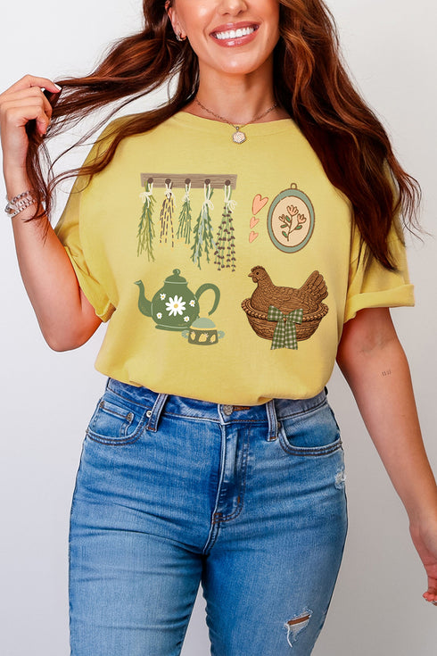 Herbs And Heirlooms Comfort Colors Adult Ring-Spun Cotton Tee