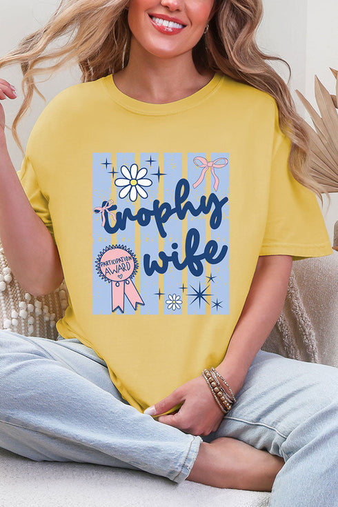 Blue Striped Trophy Wife Comfort Colors Adult Ring-Spun Cotton Tee