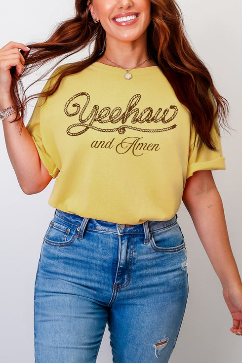 Yeehaw & Amen Comfort Colors Adult Ring-Spun Cotton Tee