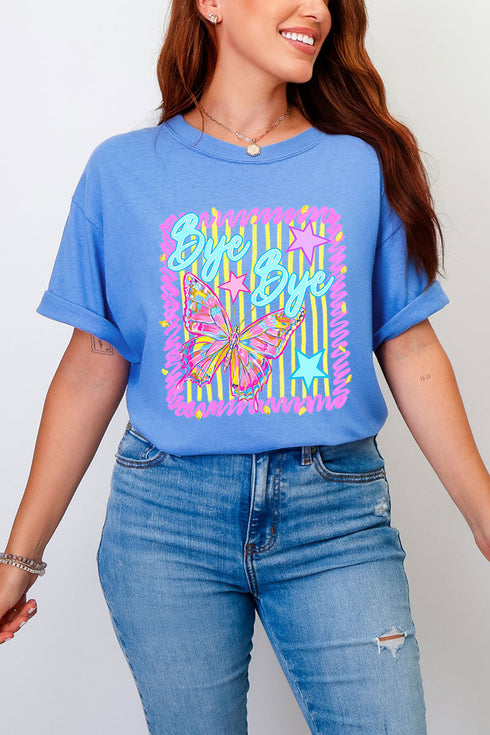 Bye Bye Butterfly Comfort Colors Adult Ring-Spun Cotton Tee