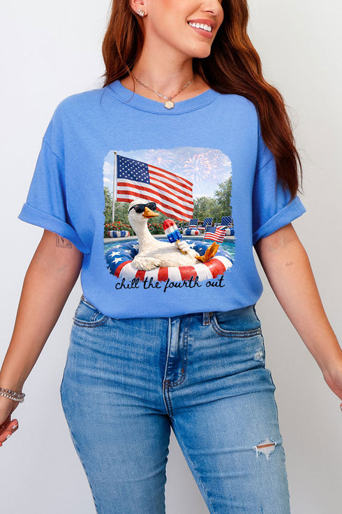 Chill The Fourth Out Comfort Colors Adult Ring-Spun Cotton Tee