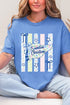 Personalized Floral Pennant Banner Comfort Colors Adult Ring-Spun Cotton Tee
