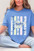 Personalized Floral Pennant Banner Comfort Colors Adult Ring-Spun Cotton Tee
