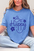 Flower Be Happy Comfort Colors Adult Ring-Spun Cotton Tee
