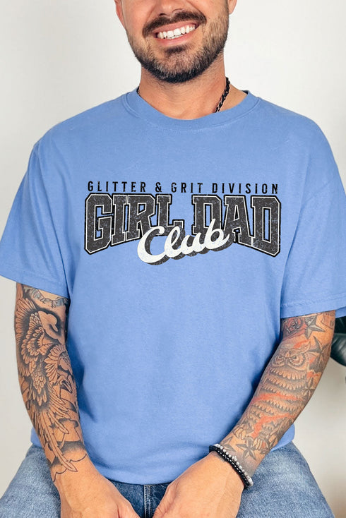Glitter & Grit Girl Dad Comfort Colors Adult Ring-Spun Cotton Tee