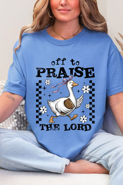 Off To Praise The Lord Comfort Colors Adult Ring-Spun Cotton Tee