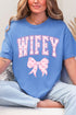 Pink Wifey Coquette Comfort Colors Adult Ring-Spun Cotton Tee