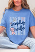 Blue Striped Trophy Wife Comfort Colors Adult Ring-Spun Cotton Tee
