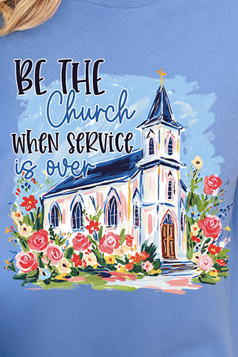 Watercolor Be The Church Comfort Colors Adult Ring-Spun Cotton Tee