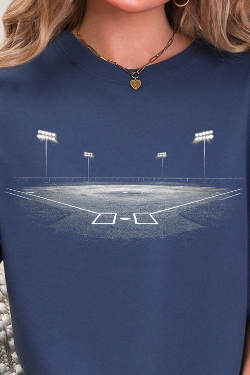 Baseball Lights Comfort Colors Adult Ring-Spun Cotton Tee