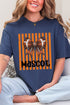 Personalized Orange Varsity Bow Comfort Colors Adult Ring-Spun Cotton Tee *Enter Mascot Name