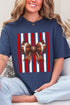 Red & White Varsity Bow Comfort Colors Adult Ring-Spun Cotton Tee