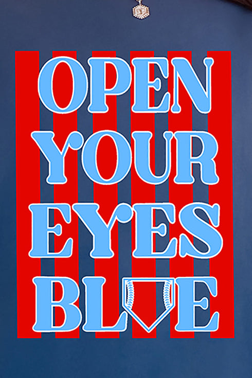 Open Your Eyes Blue Comfort Colors Adult Ring-Spun Cotton Tee