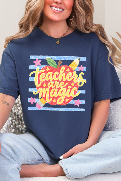 Teachers Are Magic Sketch Comfort Colors Adult Ring-Spun Cotton Tee