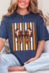 Fiery Orange & White Varsity Bow Comfort Colors Adult Ring-Spun Cotton Tee