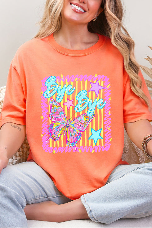 Bye Bye Butterfly Comfort Colors Adult Ring-Spun Cotton Tee