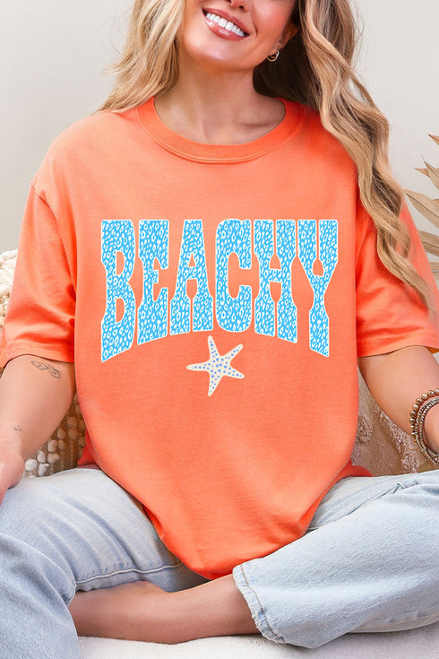 Coastal Beachy Leopard Comfort Colors Adult Ring-Spun Cotton Tee