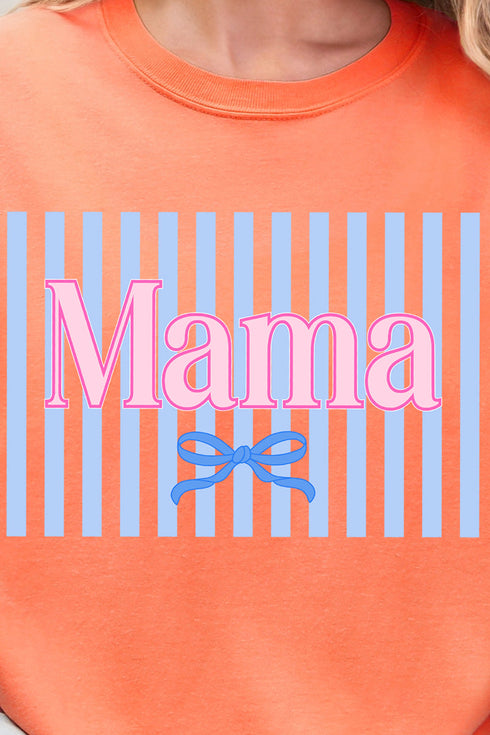Mama Striped Comfort Colors Adult Ring-Spun Cotton Tee