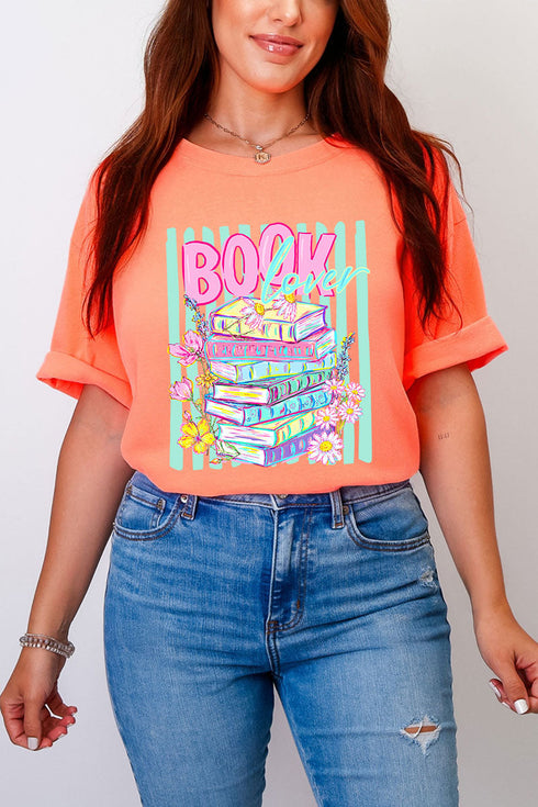 Petals & Paperback Book Lover Comfort Colors Adult Ring-Spun Cotton Tee