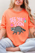 See You Soon Raccoon Full Front & Back Design Comfort Colors Adult Ring-Spun Cotton Tee
